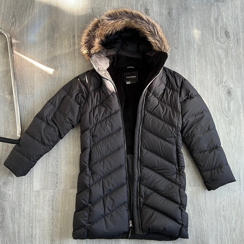 Marmot Girls' Montreaux Full-Length Down Puffer Coat Sz. M